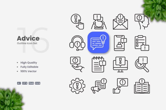 Advice Icons for Creative Crafts
