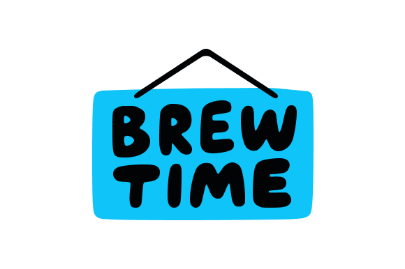 Brew Time Coffee Break Signboard Graphics