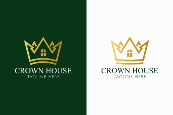 Crown House Property Logo Luxury Elegant Graphics
