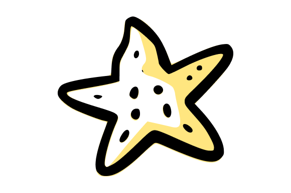 Golden Starfish Ocean Beach Graphics