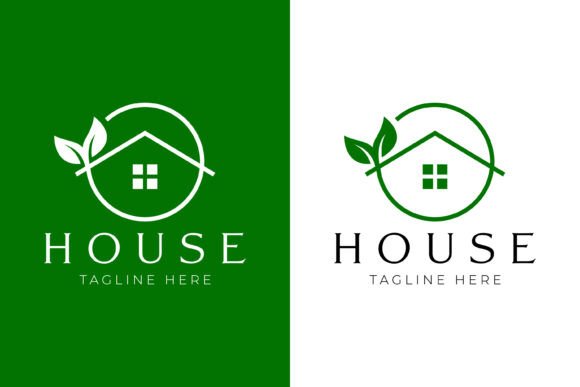 House Leaf Eco Green Logo Icon Modern: Graphics & Logo Templates