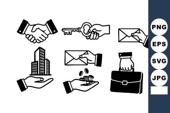 Minimal Business Icons for Crafts and Graphics
