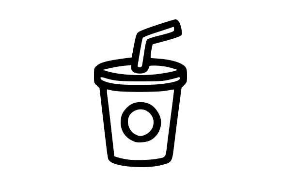 Soda Drink Cup Outline Graphics
