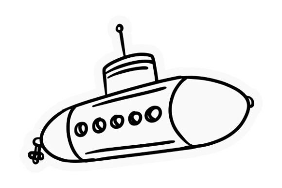 Submarine Drawing Graphics and Illustrations
