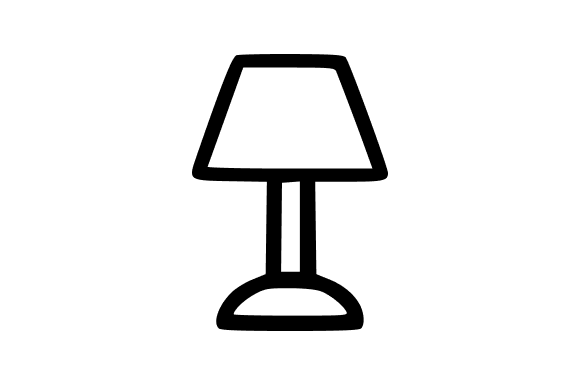 Table Lamp Outline Vector Icon Graphics