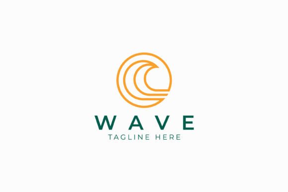 Wave Logo Icon Sea Linear Ocean Travel Graphics